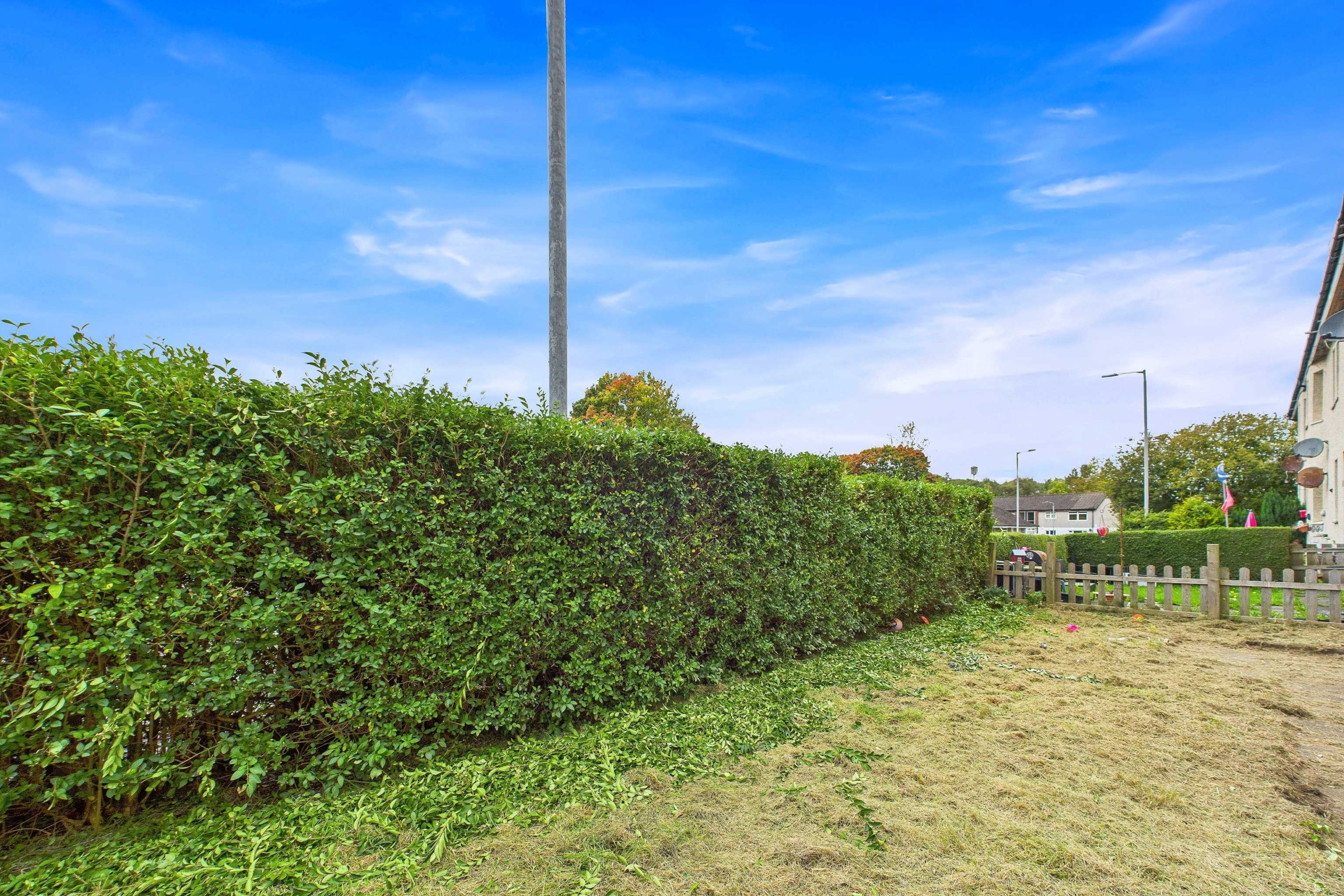 0:1, 184 Gallowhill Road front garden Two Bedroom Ground Floor Flat To Let In Paisley