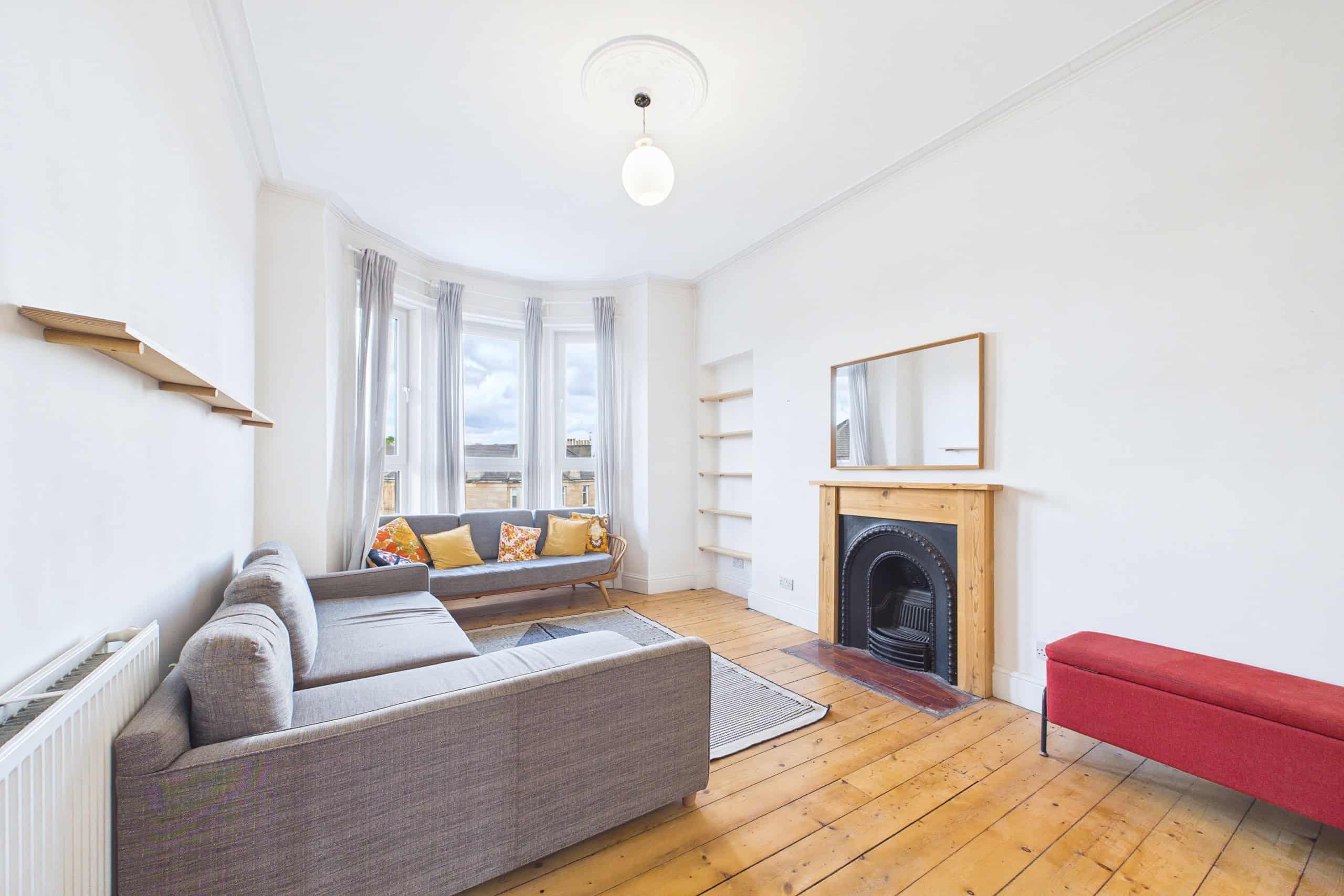 Beautifully appointed two-bedroom top floor tenement flat for sale in Mount Florida